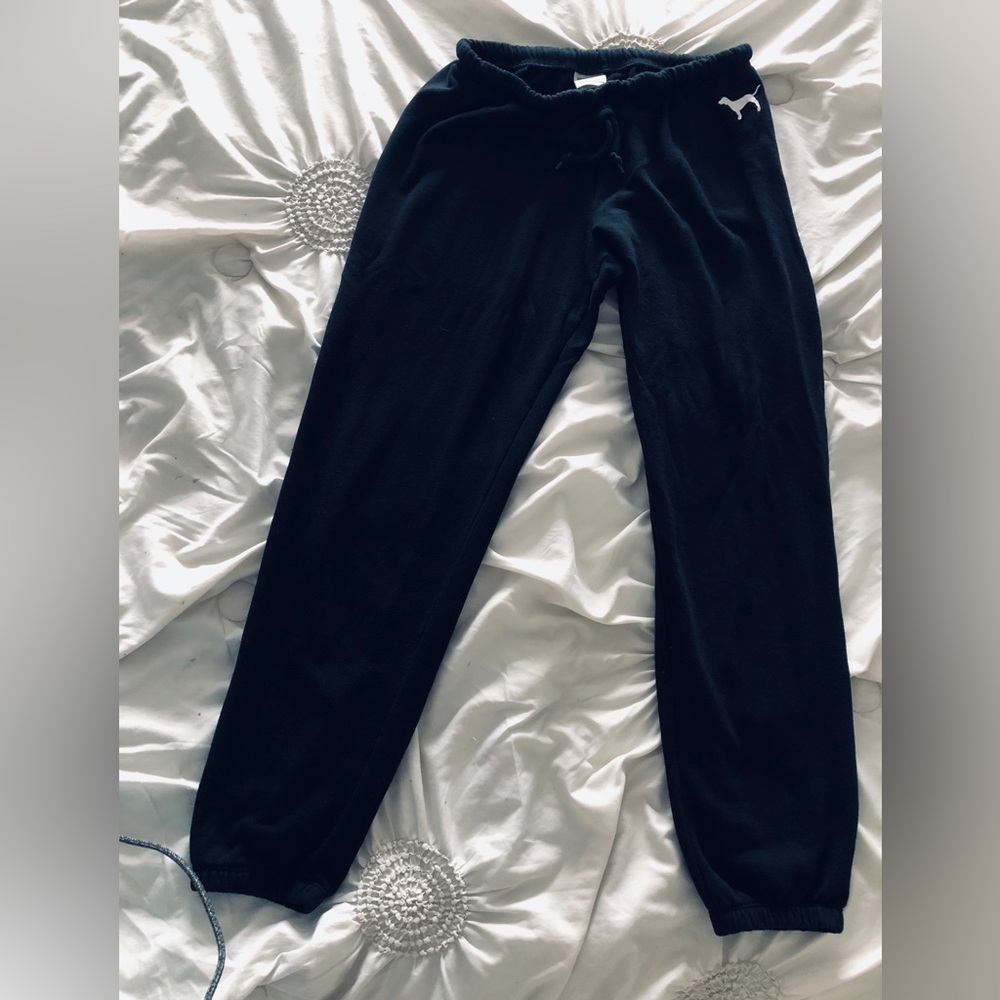 PINK Victoria's Secret Black Cozy Sweatpants - Picture 3 of 4